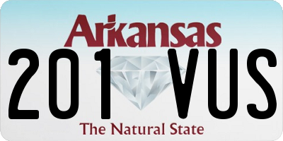AR license plate 201VUS