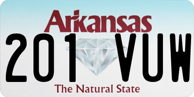 AR license plate 201VUW