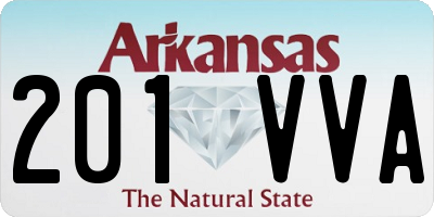 AR license plate 201VVA