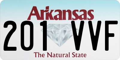 AR license plate 201VVF