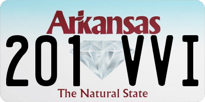 AR license plate 201VVI