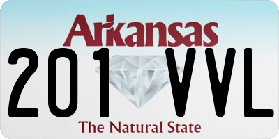 AR license plate 201VVL