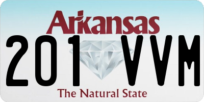 AR license plate 201VVM