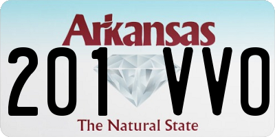 AR license plate 201VVO