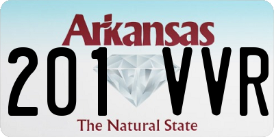 AR license plate 201VVR