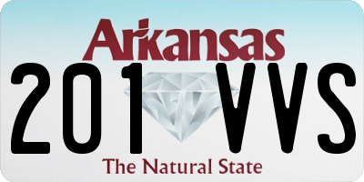 AR license plate 201VVS