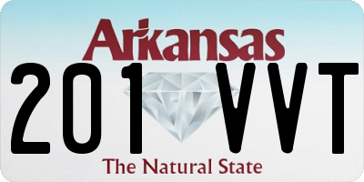AR license plate 201VVT