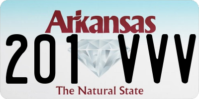 AR license plate 201VVV