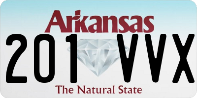 AR license plate 201VVX