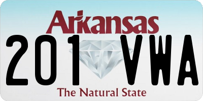 AR license plate 201VWA