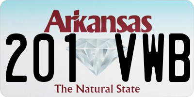 AR license plate 201VWB