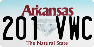 AR license plate 201VWC