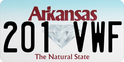 AR license plate 201VWF