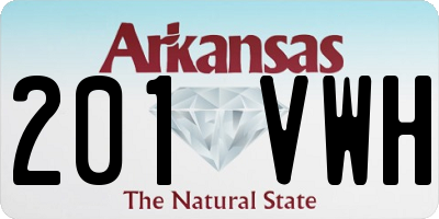 AR license plate 201VWH