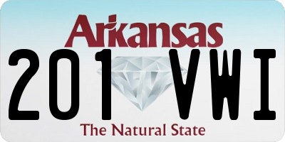 AR license plate 201VWI