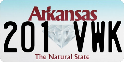 AR license plate 201VWK