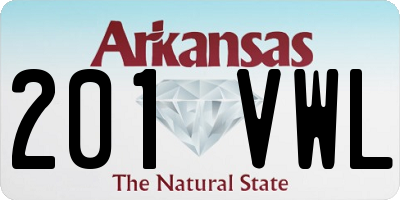 AR license plate 201VWL