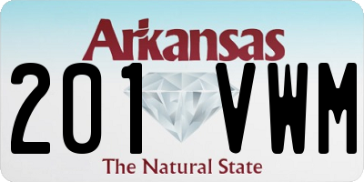 AR license plate 201VWM