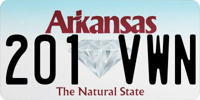 AR license plate 201VWN