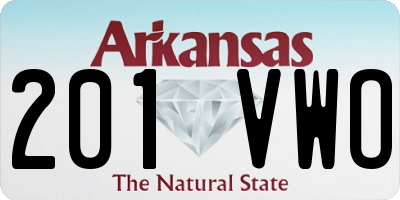 AR license plate 201VWO