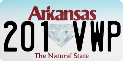 AR license plate 201VWP