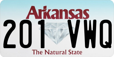 AR license plate 201VWQ