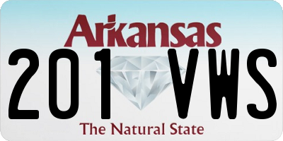 AR license plate 201VWS