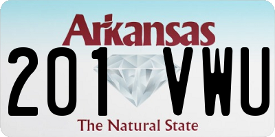 AR license plate 201VWU