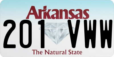 AR license plate 201VWW
