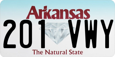 AR license plate 201VWY