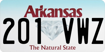 AR license plate 201VWZ
