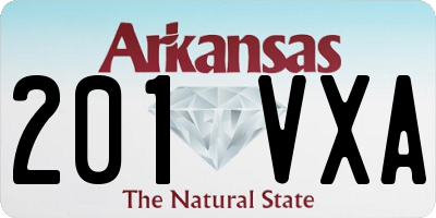 AR license plate 201VXA
