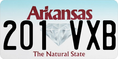 AR license plate 201VXB