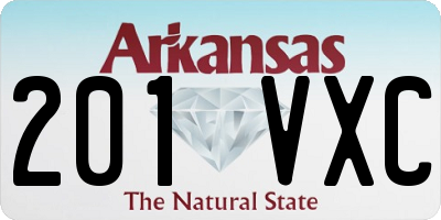 AR license plate 201VXC
