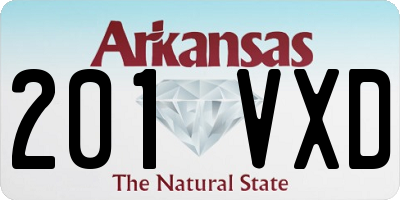 AR license plate 201VXD
