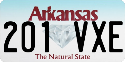 AR license plate 201VXE