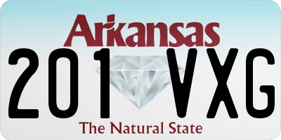 AR license plate 201VXG