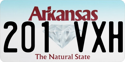 AR license plate 201VXH