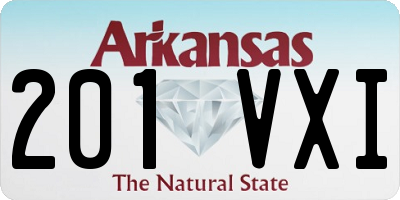 AR license plate 201VXI