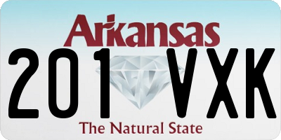 AR license plate 201VXK