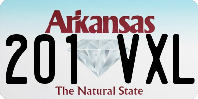 AR license plate 201VXL