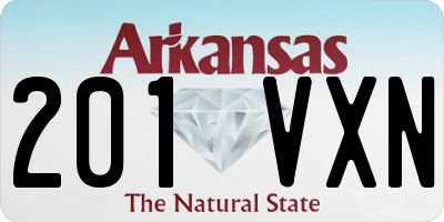 AR license plate 201VXN