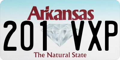 AR license plate 201VXP