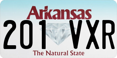 AR license plate 201VXR