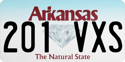 AR license plate 201VXS
