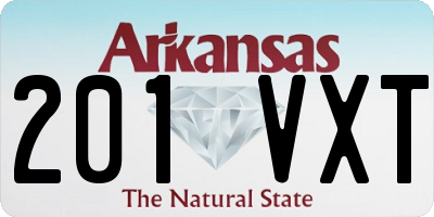 AR license plate 201VXT