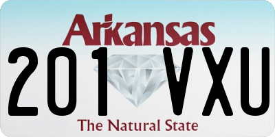 AR license plate 201VXU