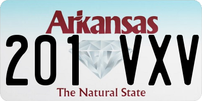 AR license plate 201VXV