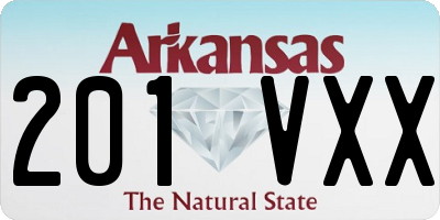AR license plate 201VXX