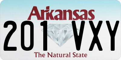 AR license plate 201VXY